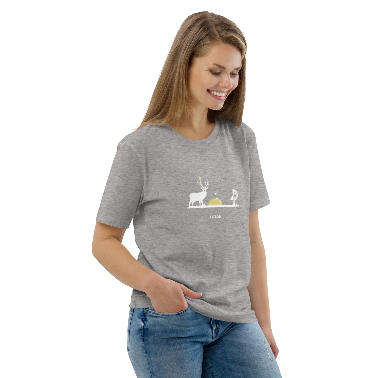 T-shirt Deer coton BIO (gris unisexe)