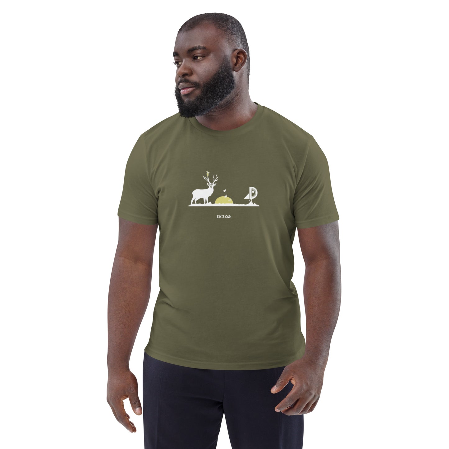 T-shirt Deer coton BIO (kaki unisexe)