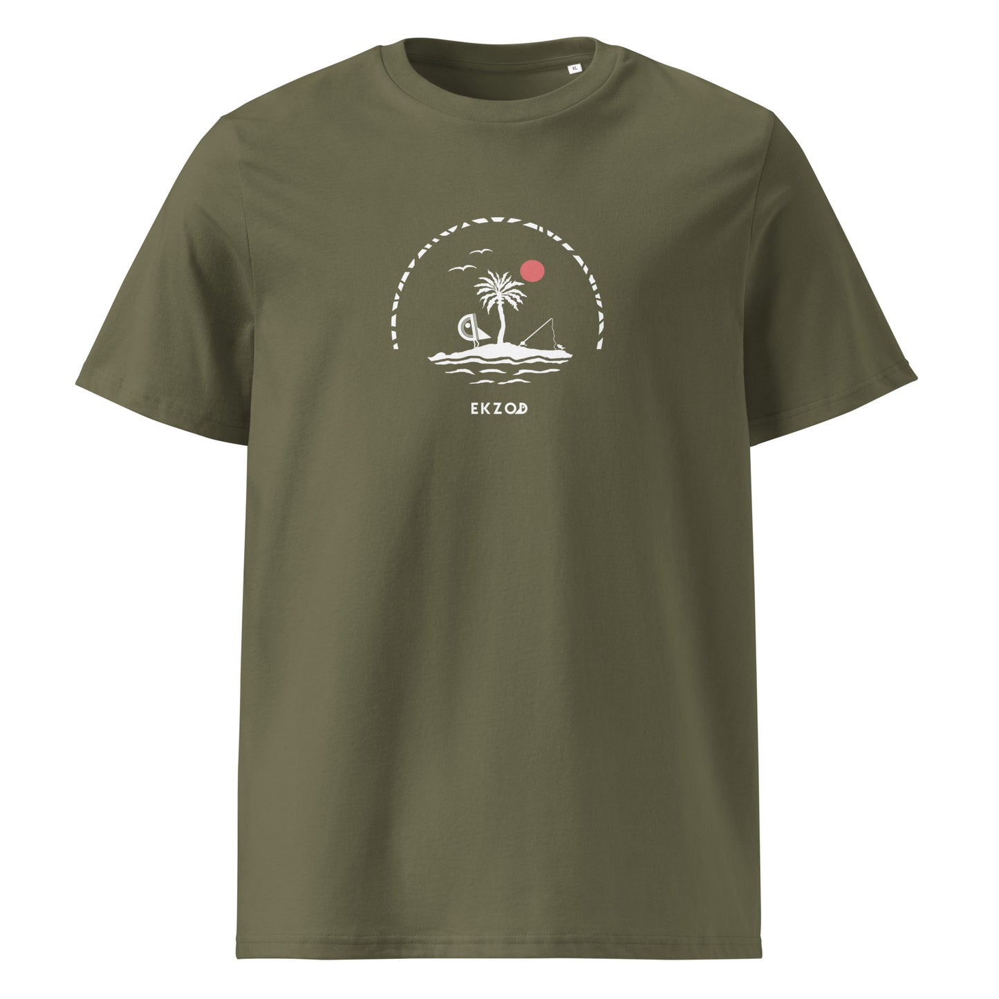 T-shirt Fisher's Island Bio (kaki unisexe)