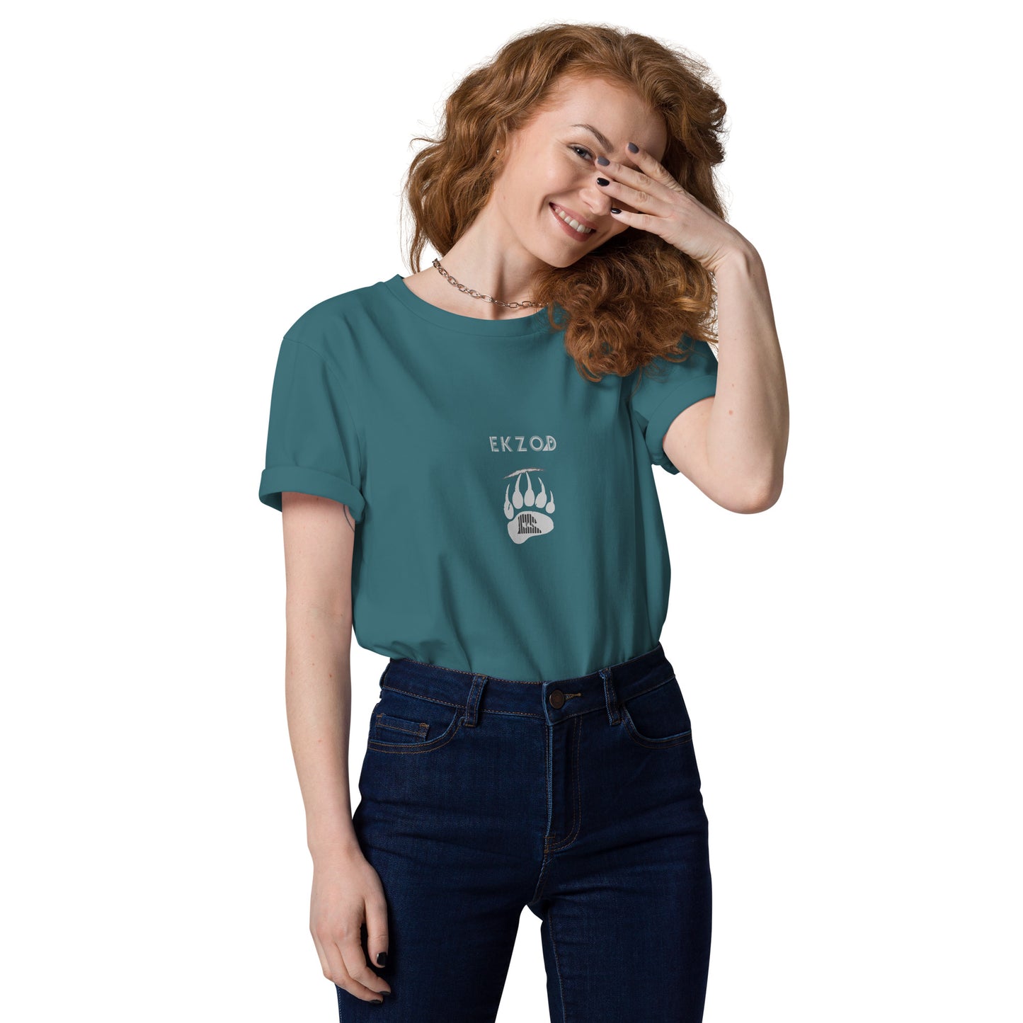 T-shirt Bear Scratch coton BIO (vert unisexe)