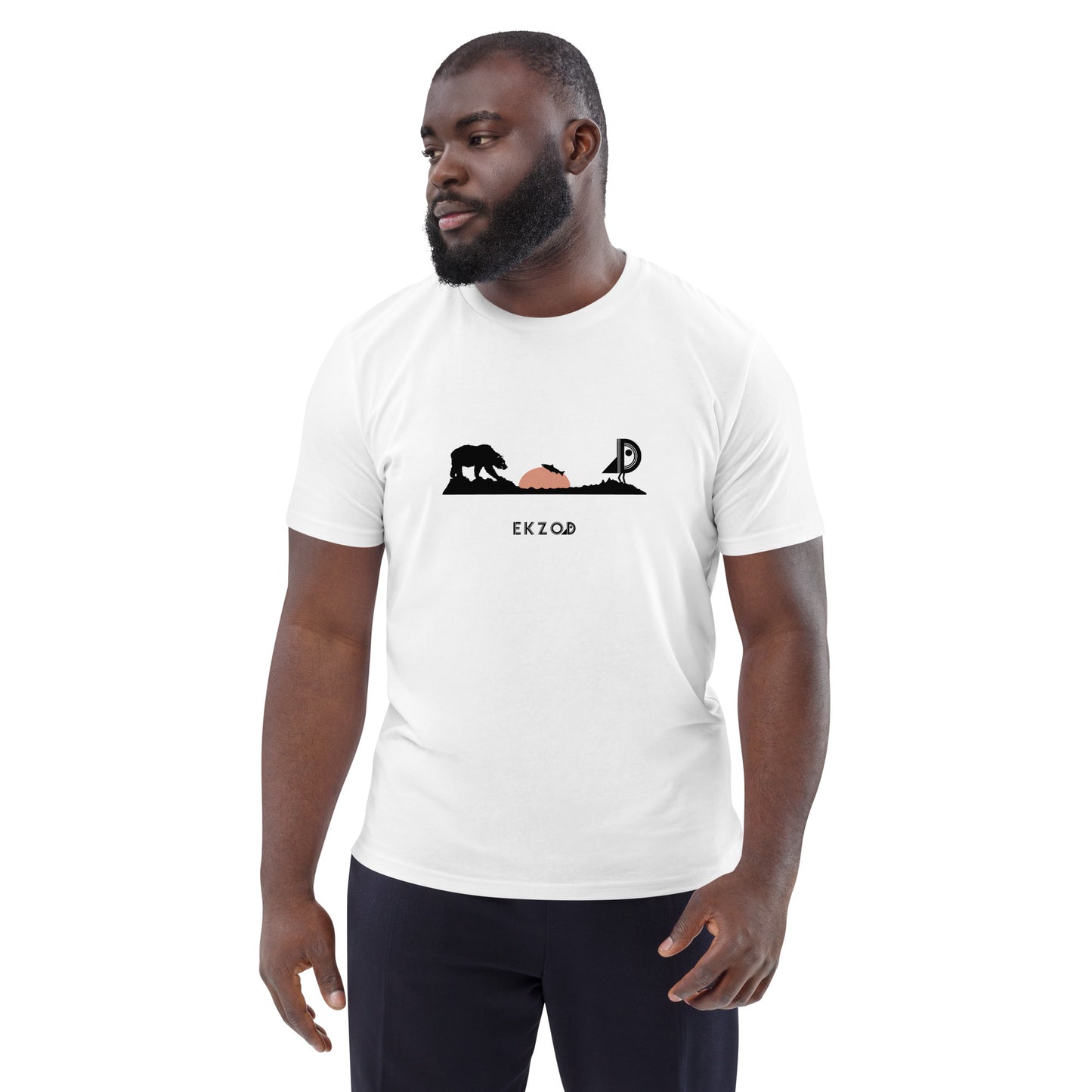 T-shirt Bear coton BIO (blanc unisexe)