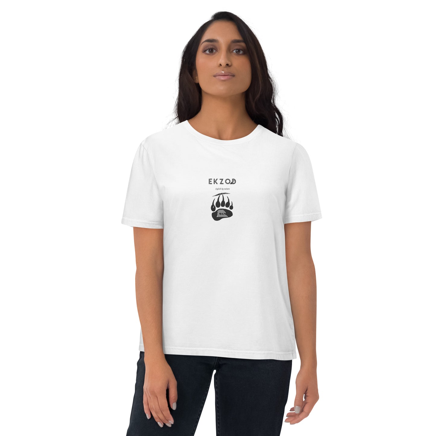 T-shirt Bear Scrath coton BIO (blanc unisexe)