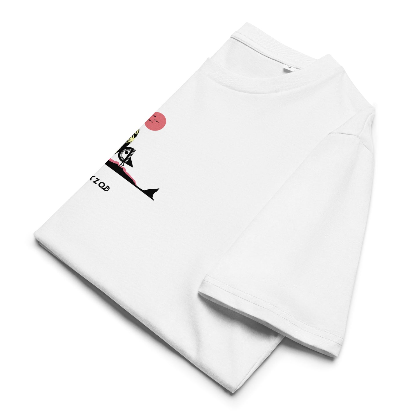 T-shirt Surf Shark BIO (blanc unisexe)