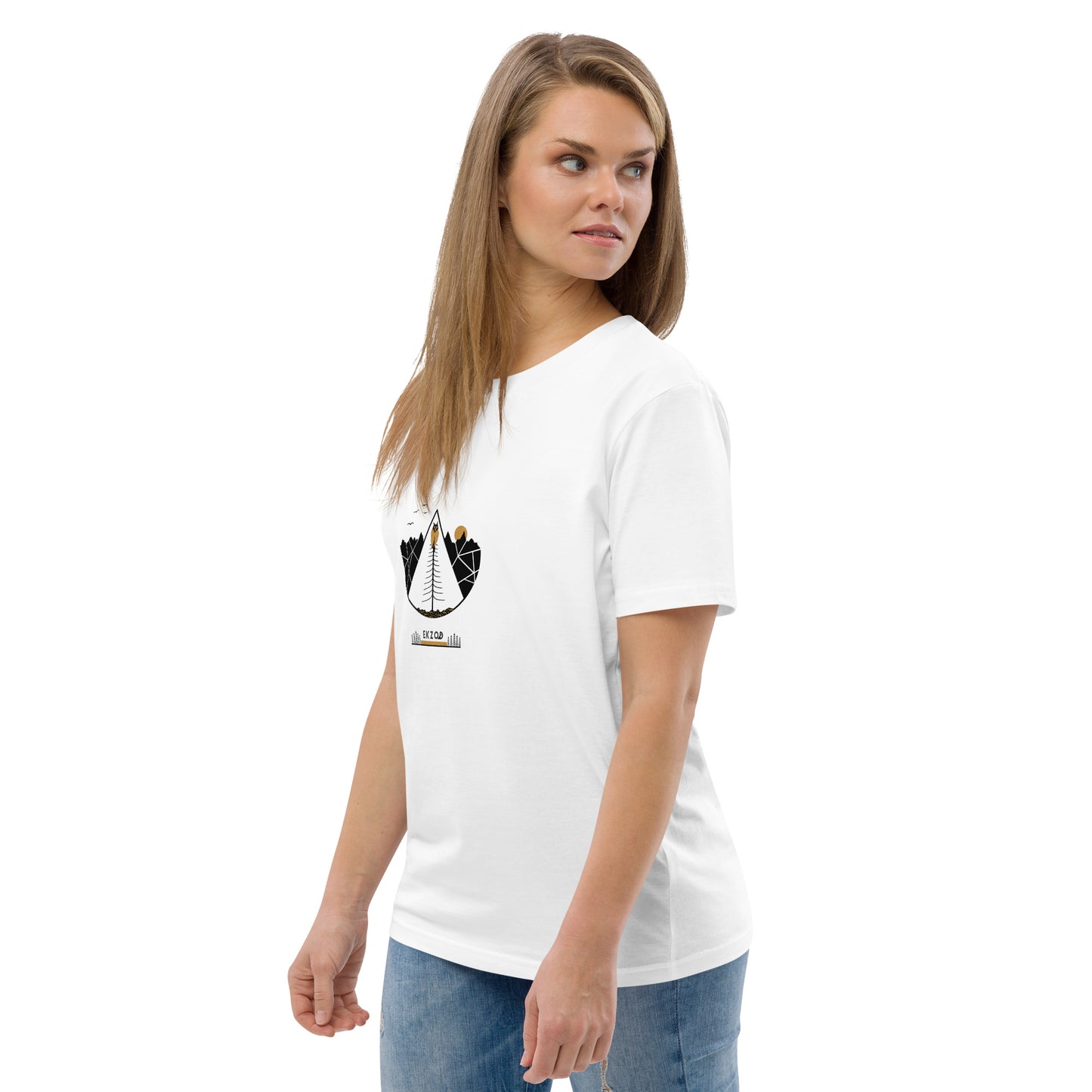 T-shirt Owl coton BIO ( blanc unisexe)