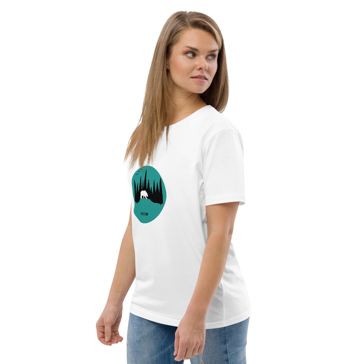 T-shirt Forest coton BIO (blanc unisexe)