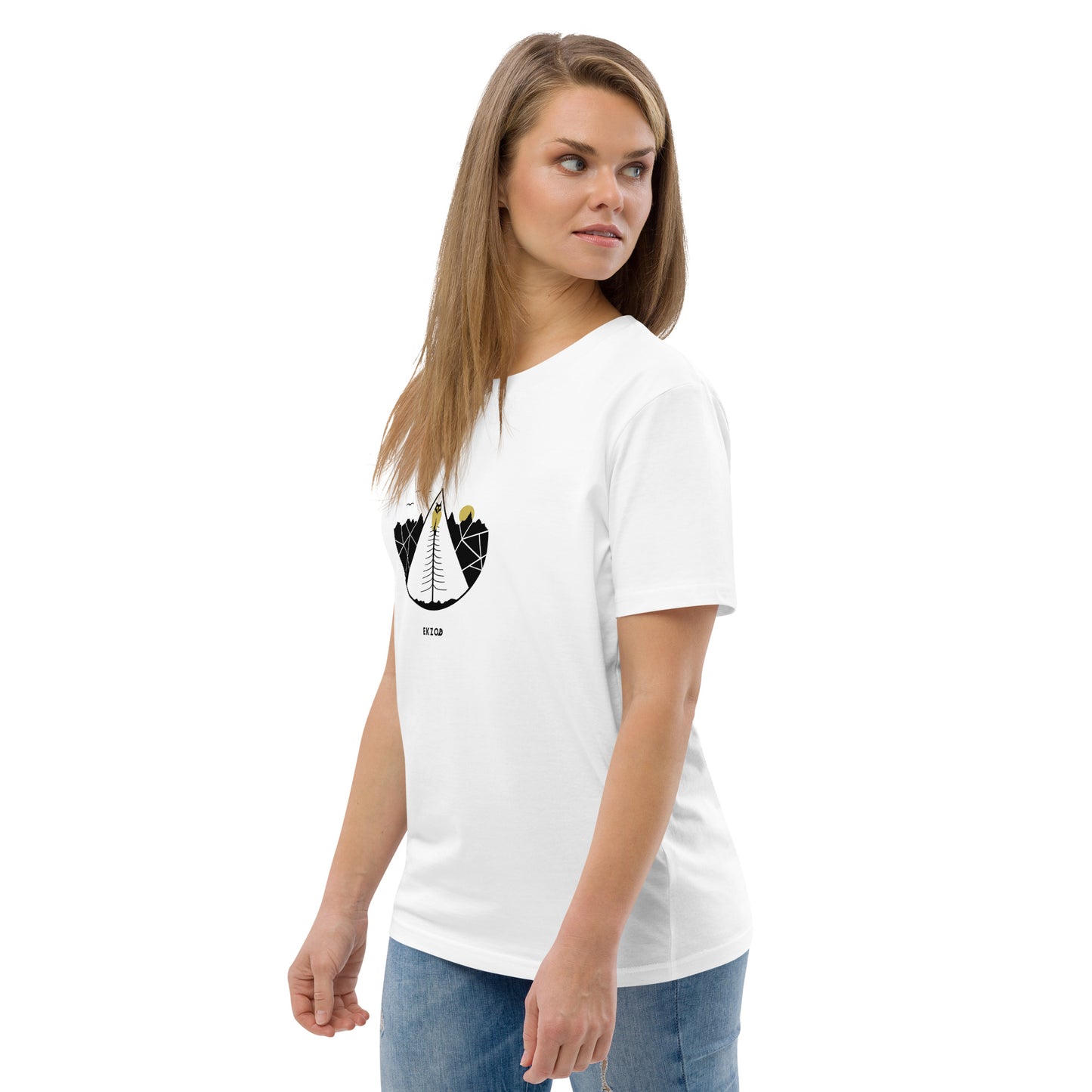 T-shirt Owl coton BIO (blanc unisexe)