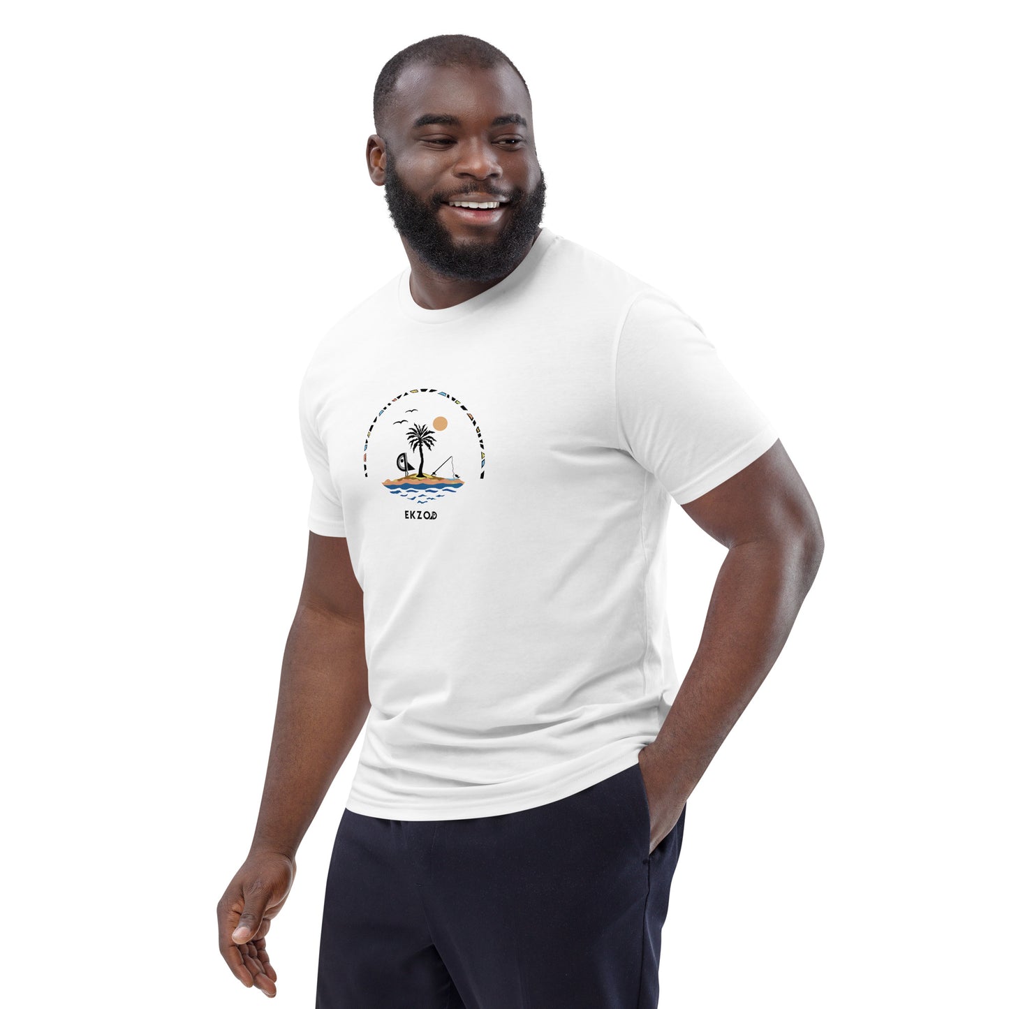 T-shirt Fisher's Island BIO (blanc unisexe)