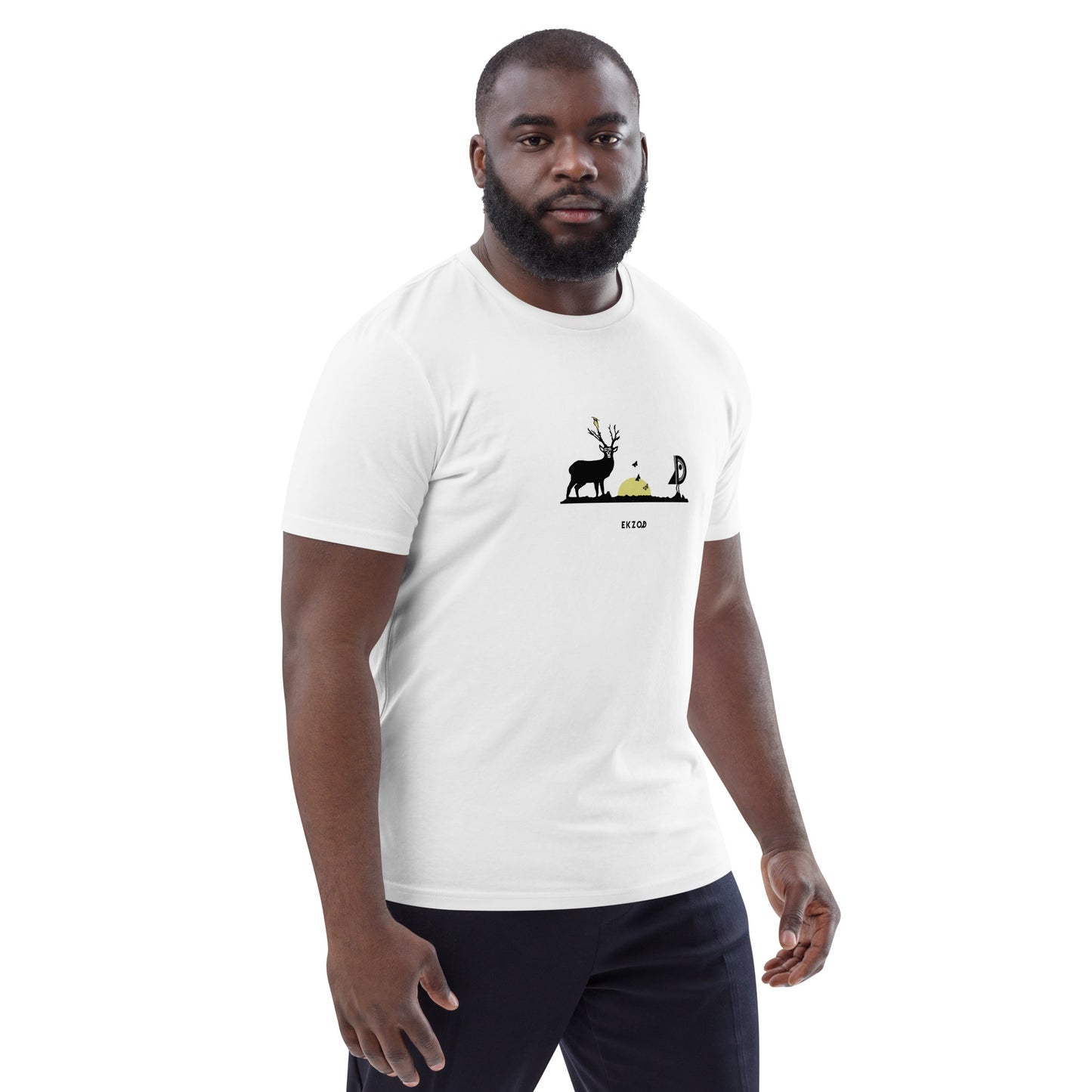 T-shirt Deer coton BIO (blanc unisexe)