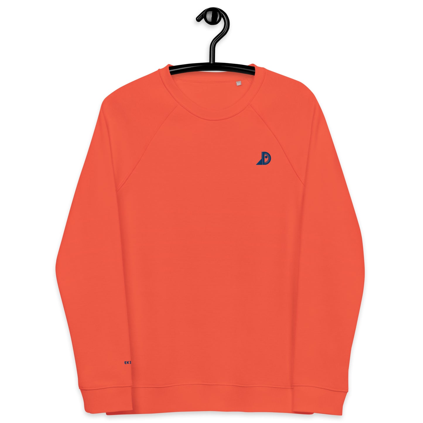 Sweat Birdy BIO brodé (orange bleu unisexe)