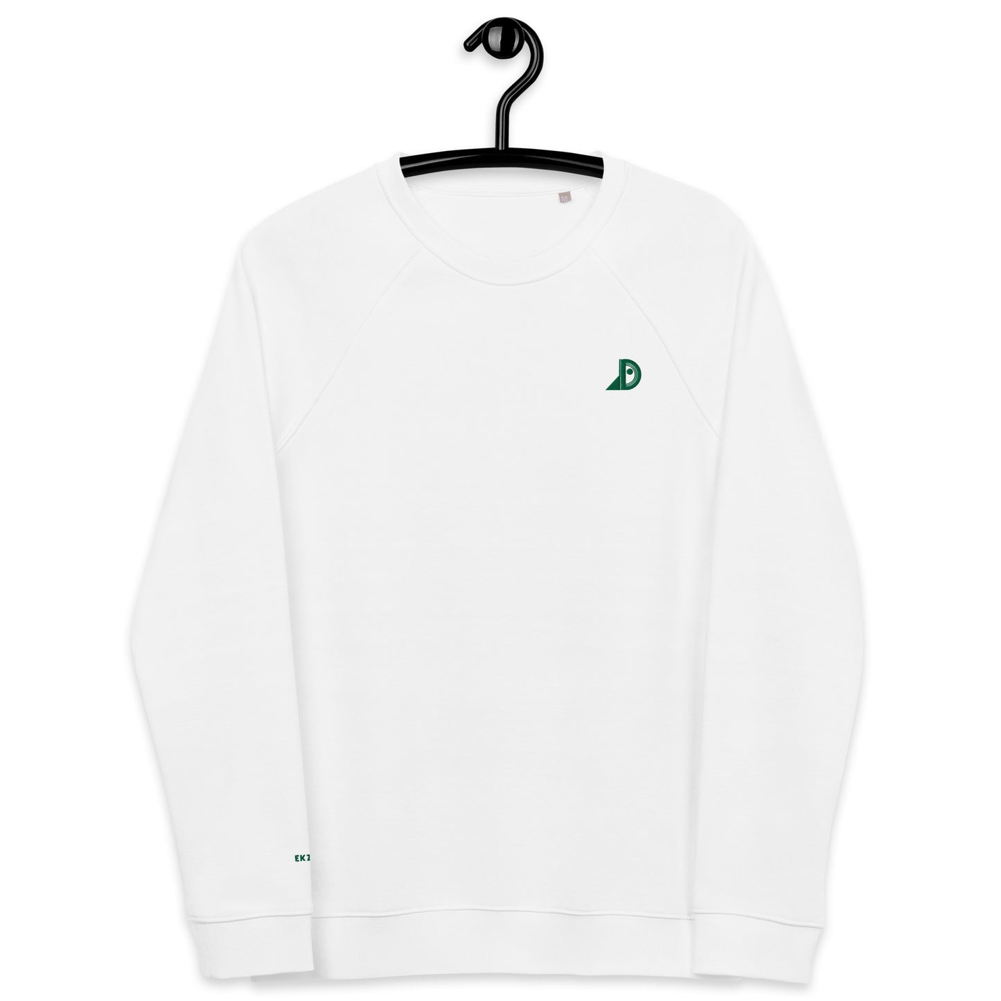 Sweat Birdy BIO brodé (blanc vert unisexe)