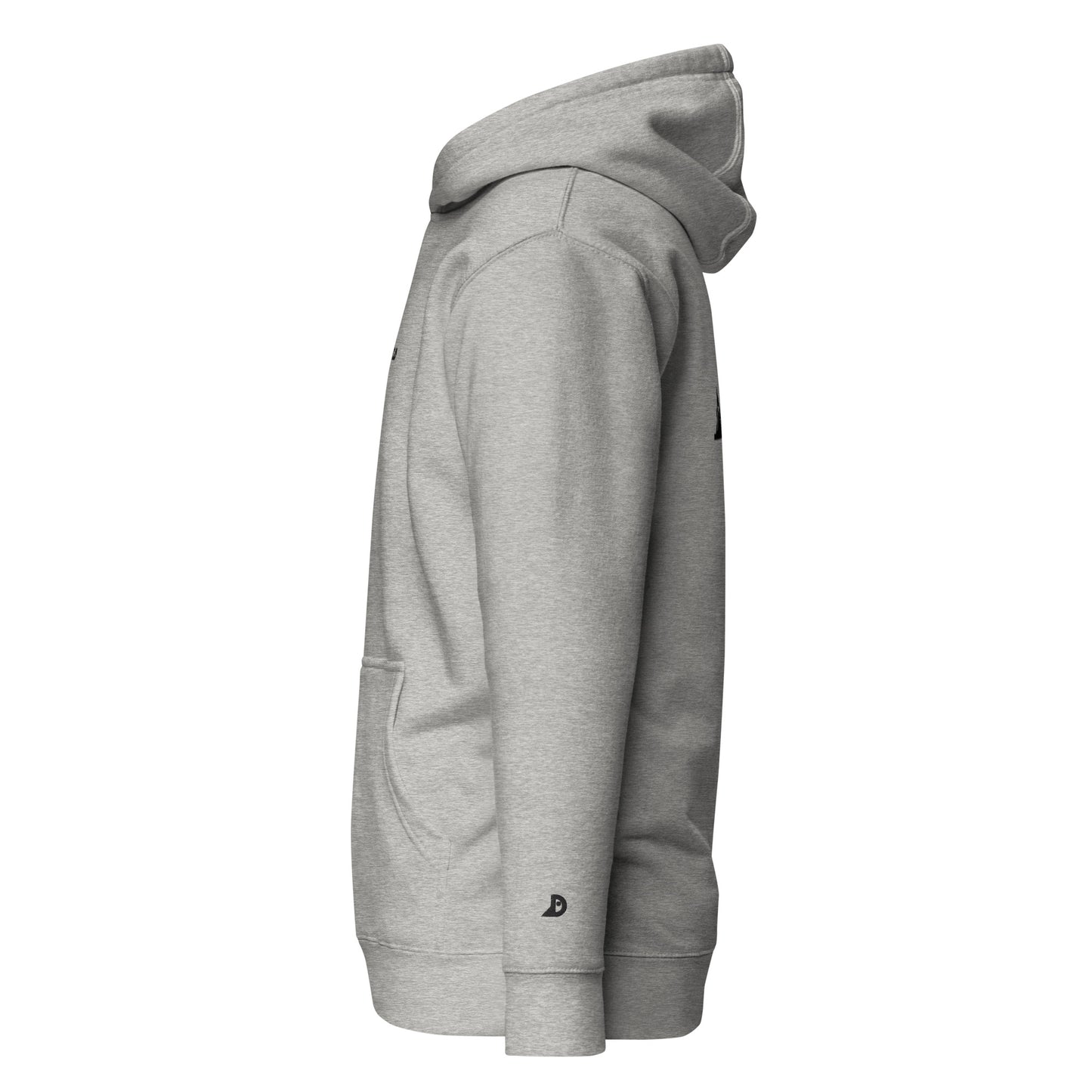 Hoodie Océan brodé premium (gris unisexe)