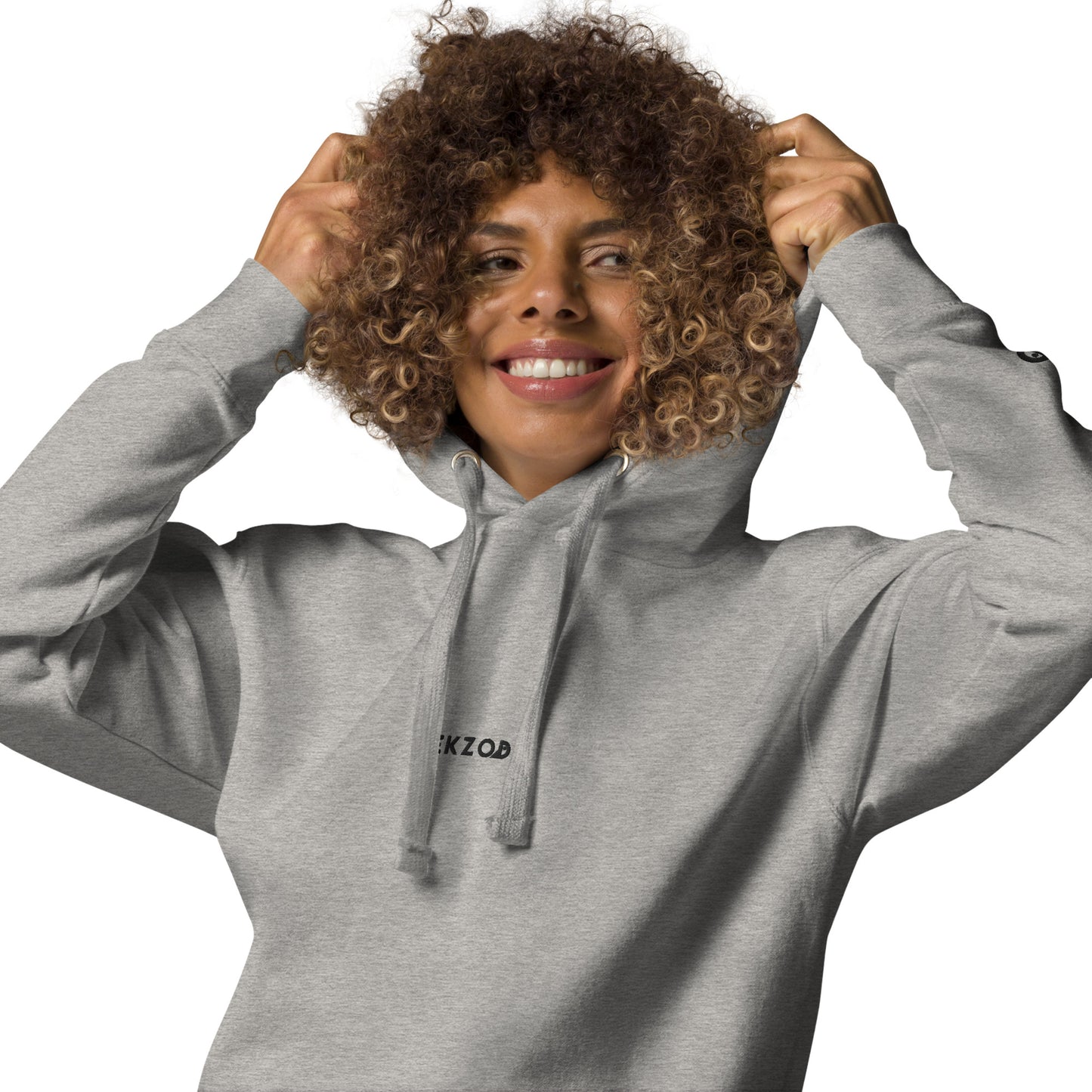 Hoodie Océan brodé premium (gris unisexe)