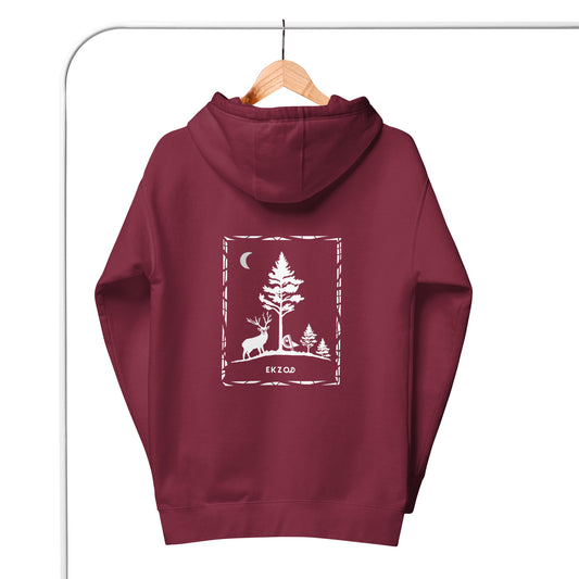 Hoodie "Forest" (bordeaux)