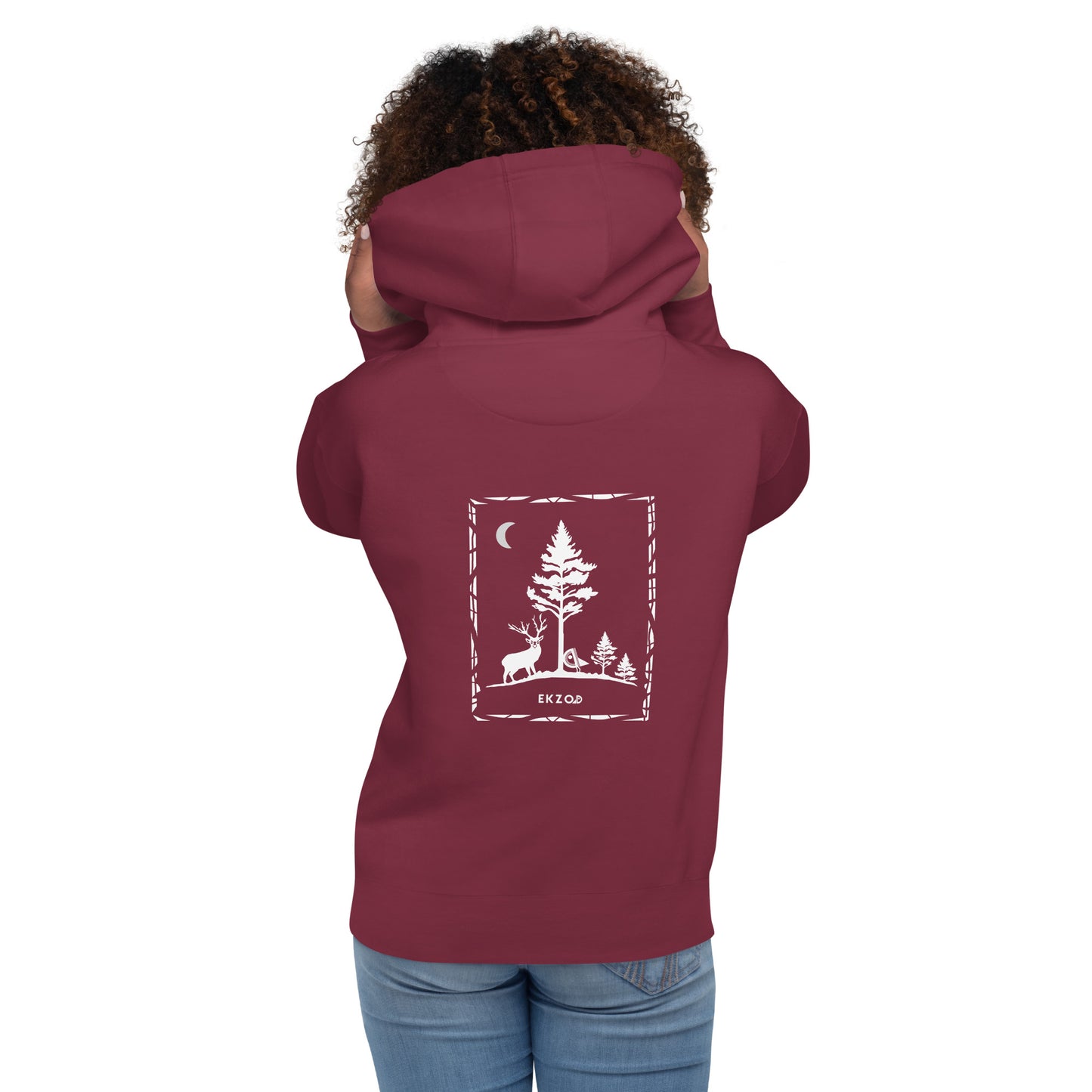 Hoodie "Forest" (bordeaux)