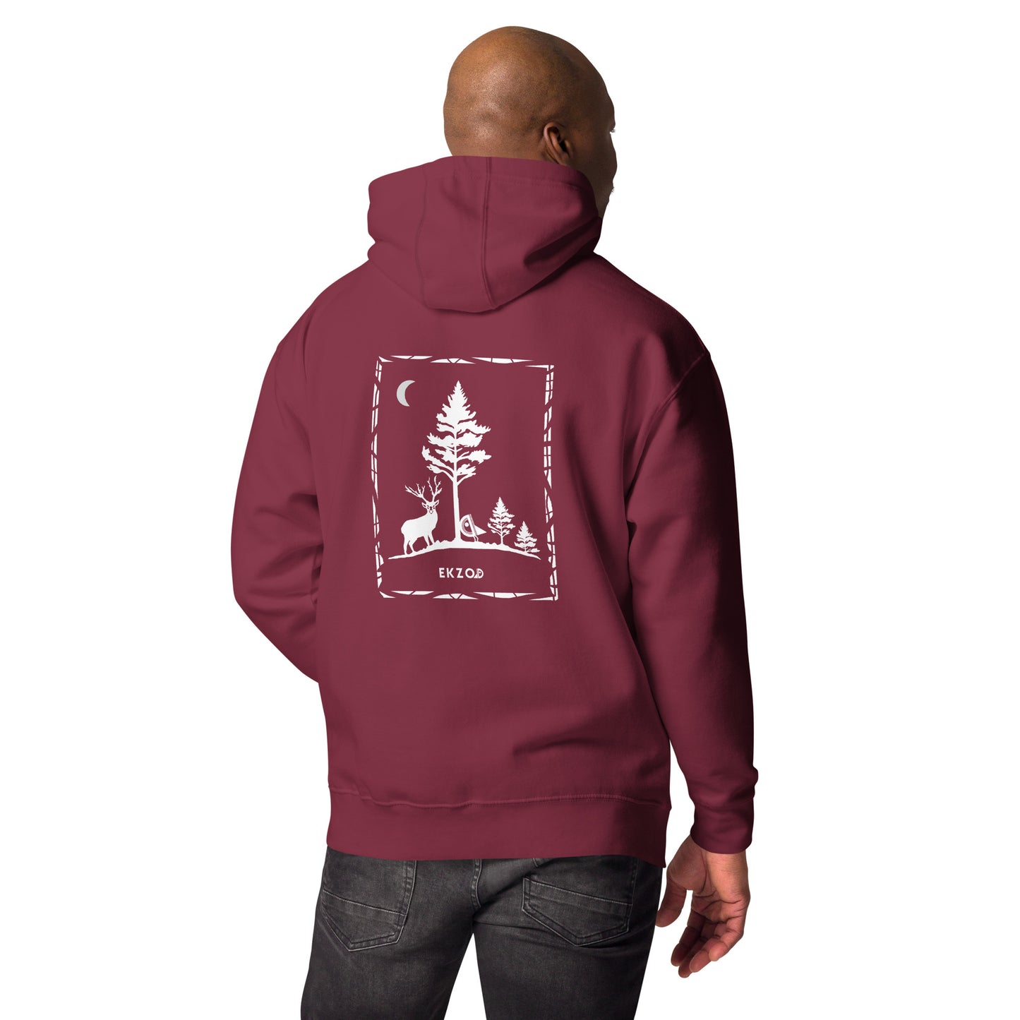 Hoodie "Forest" (bordeaux)