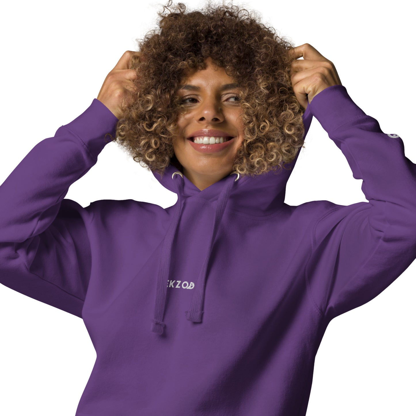 Hoodie Océan brodé premium (violet unisexe)