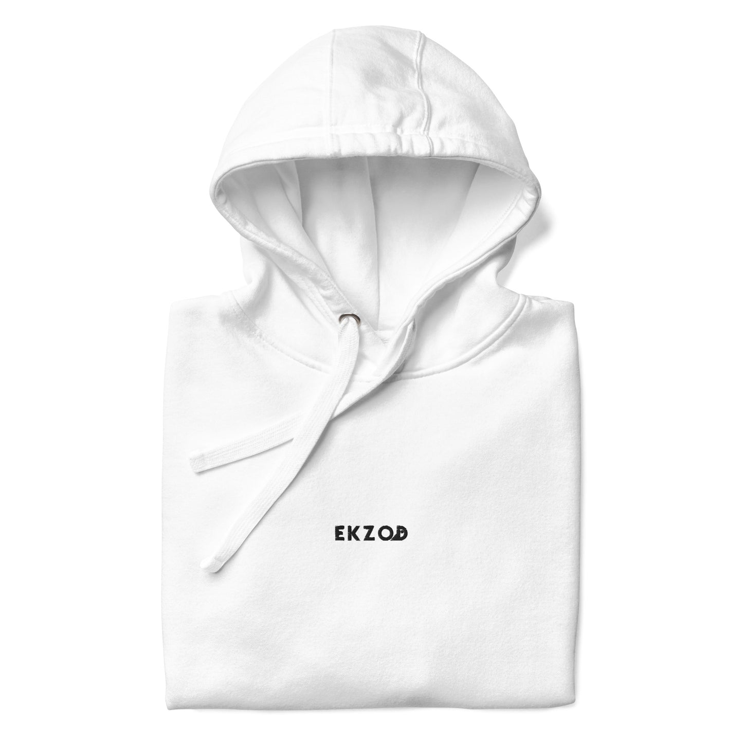 Hoodie Océan brodé premium (blanc unisexe)