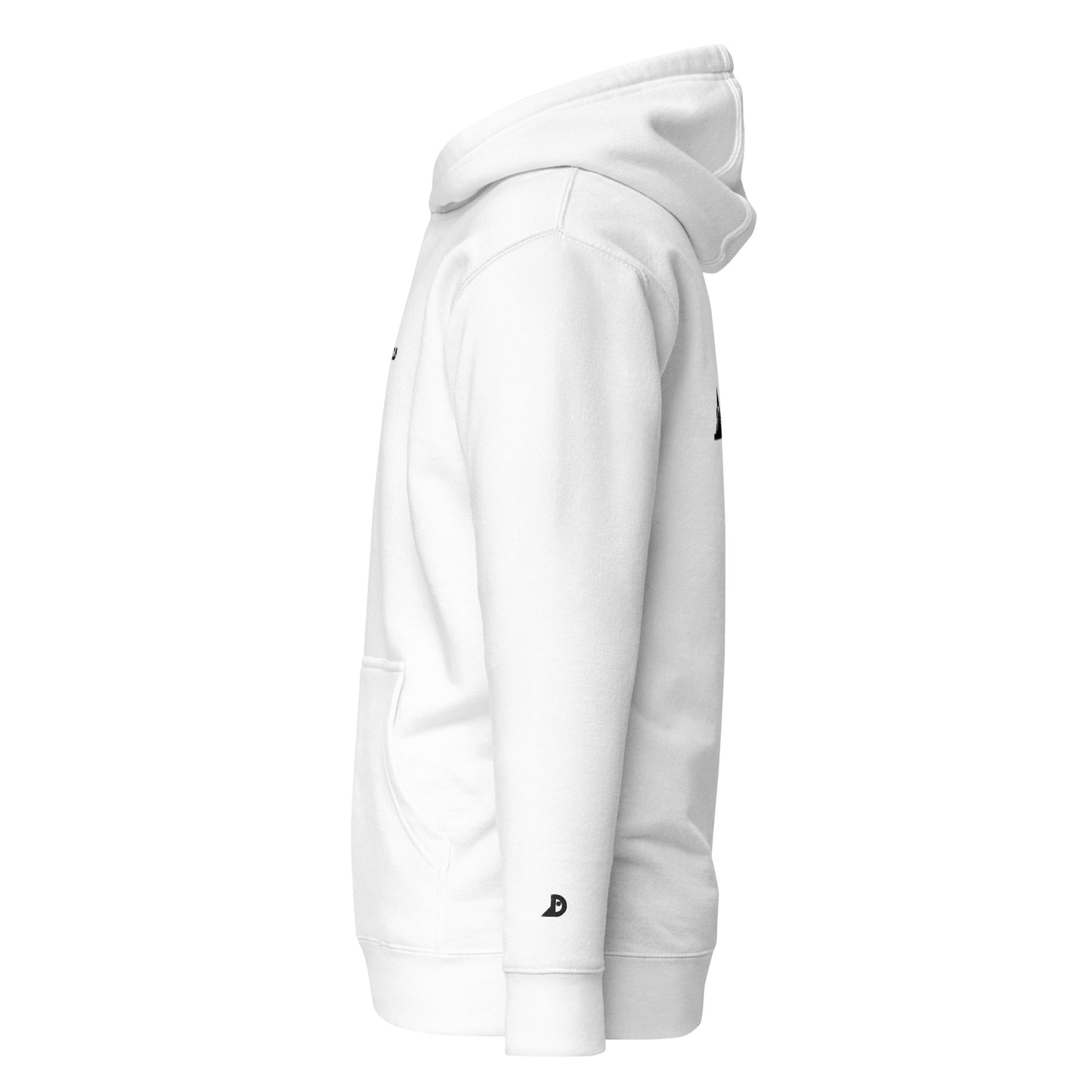 Hoodie Océan brodé premium (blanc unisexe)