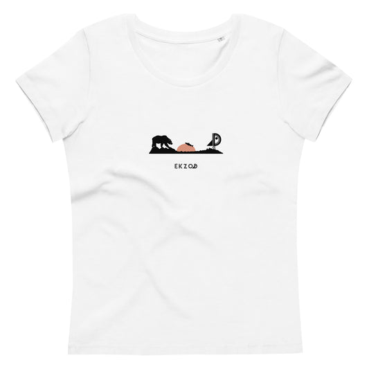 T-shirt Bear coton BIO (blanc Femme)