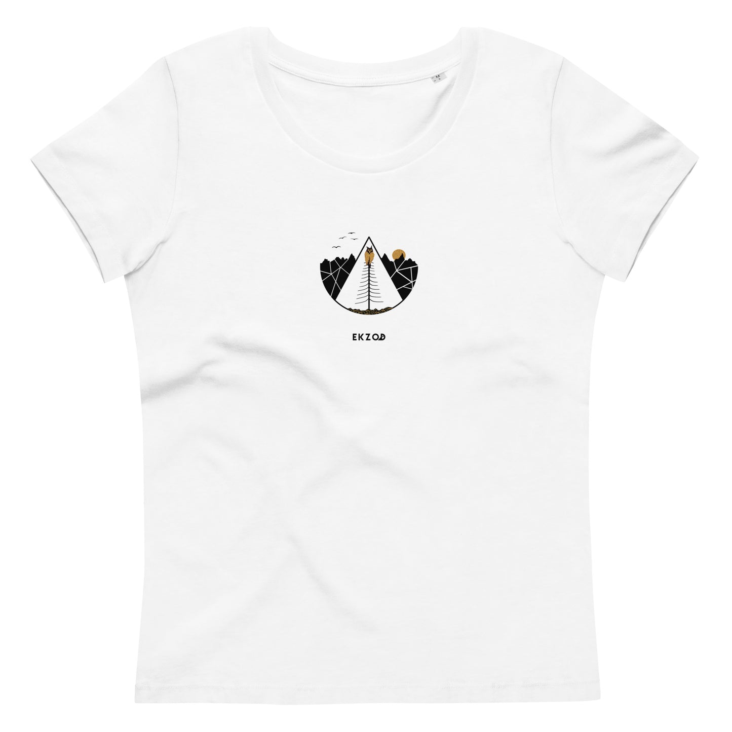 T-shirt OWL coton BIO (blanc femme)