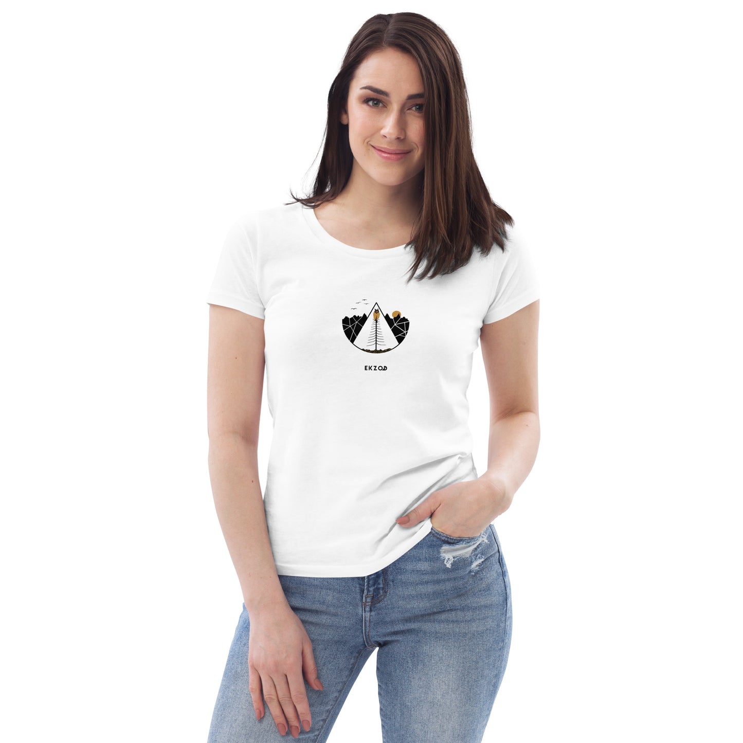 T-shirt OWL coton BIO (blanc femme)