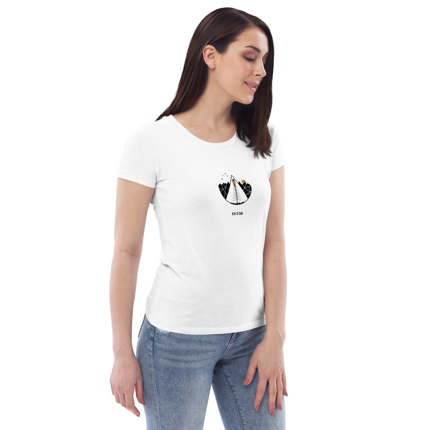 T-shirt OWL coton BIO (blanc femme)