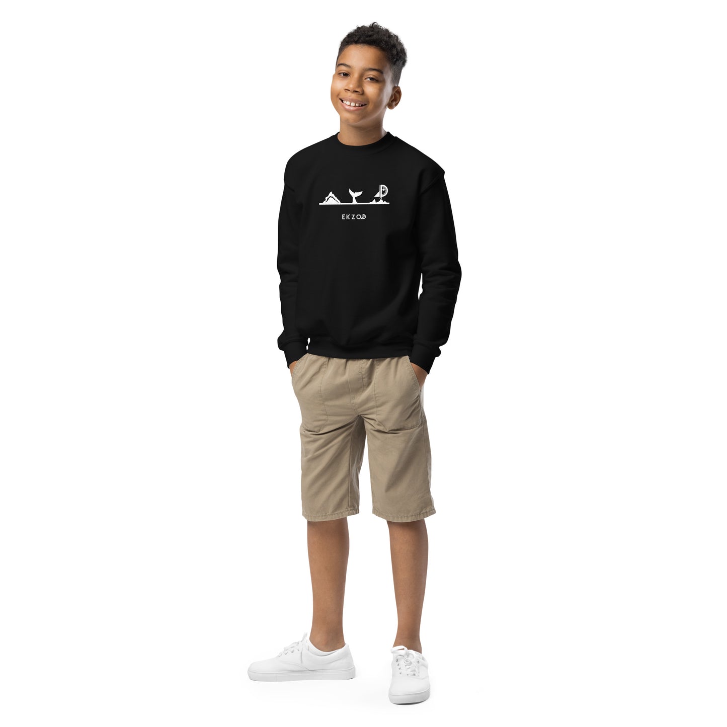 Black sweatshirt for children aged 8/16