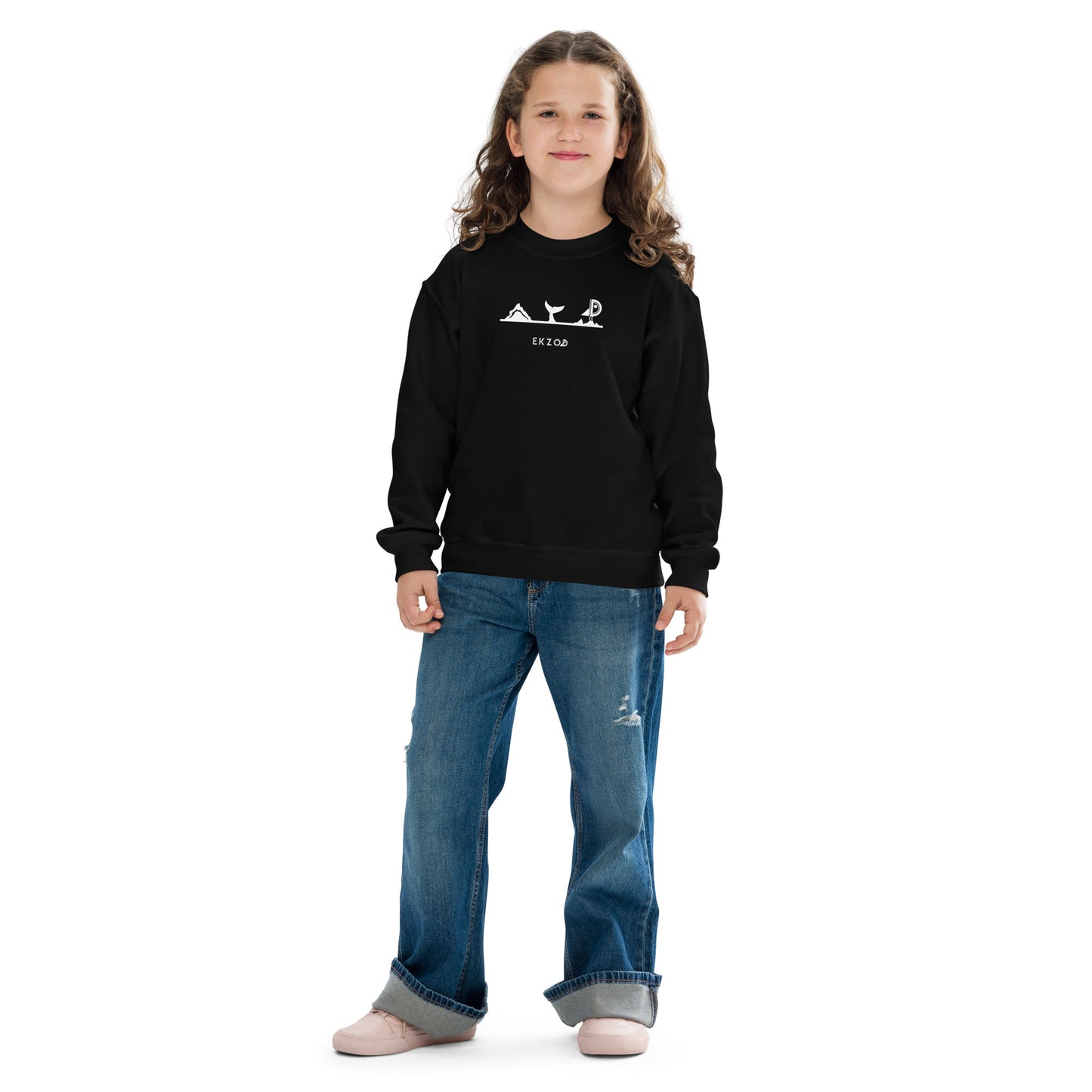 Black sweatshirt for children aged 8/16