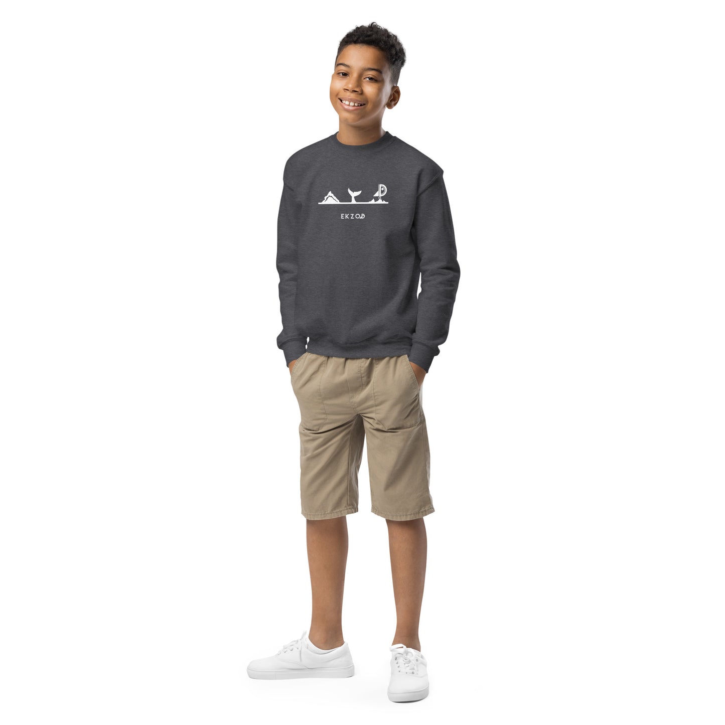 Gray sweatshirt for children aged 8/16