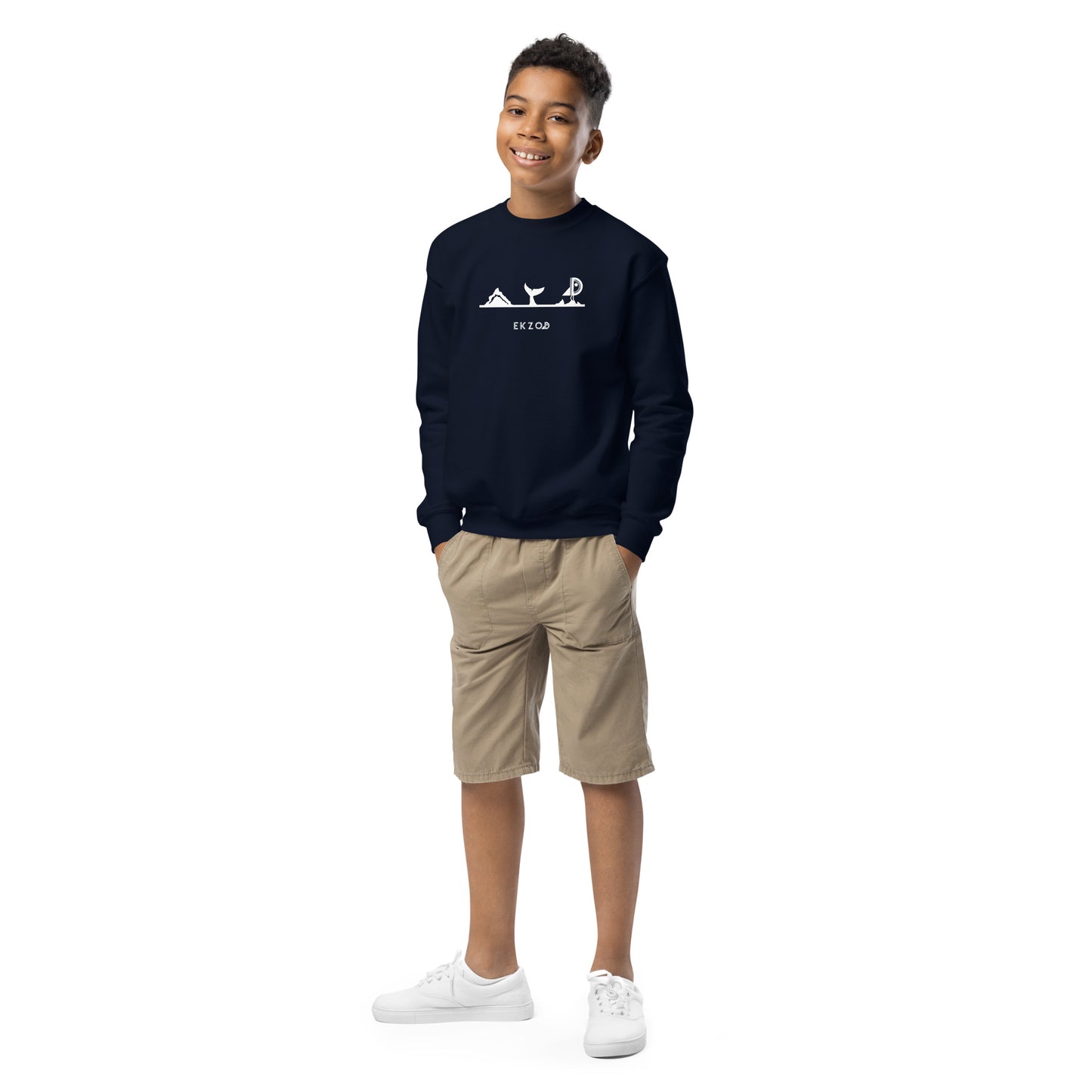 Navy blue sweatshirt for children aged 8/16