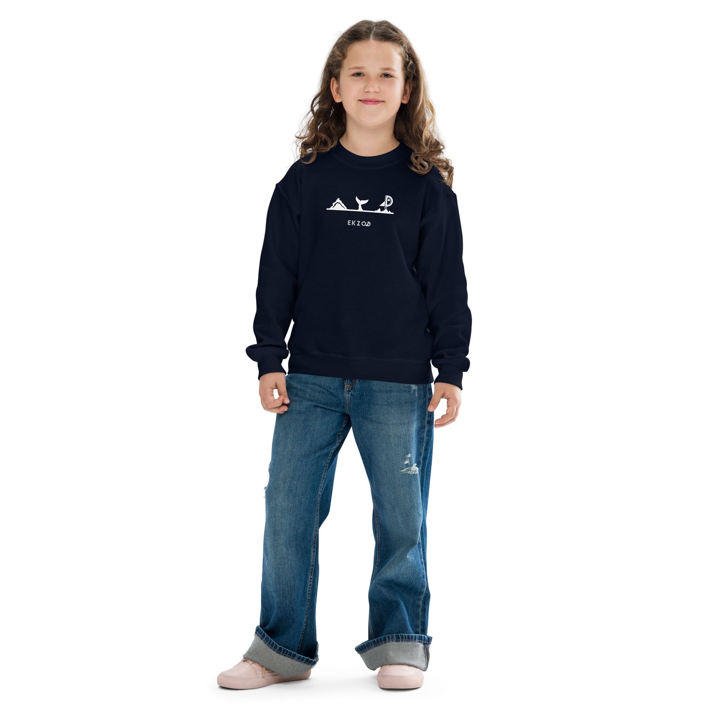 Navy blue sweatshirt for children aged 8/16