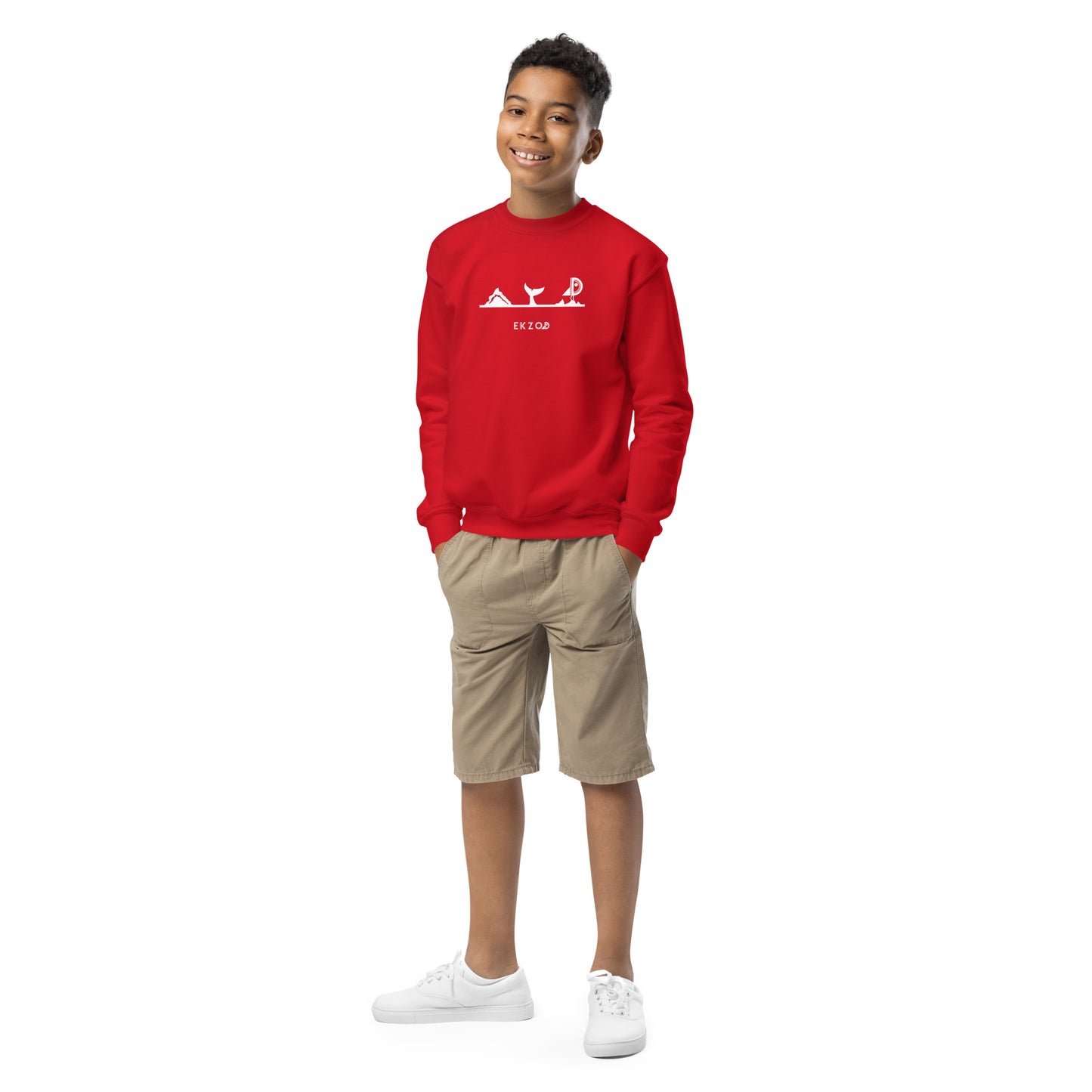 Red sweatshirt for children aged 8/16