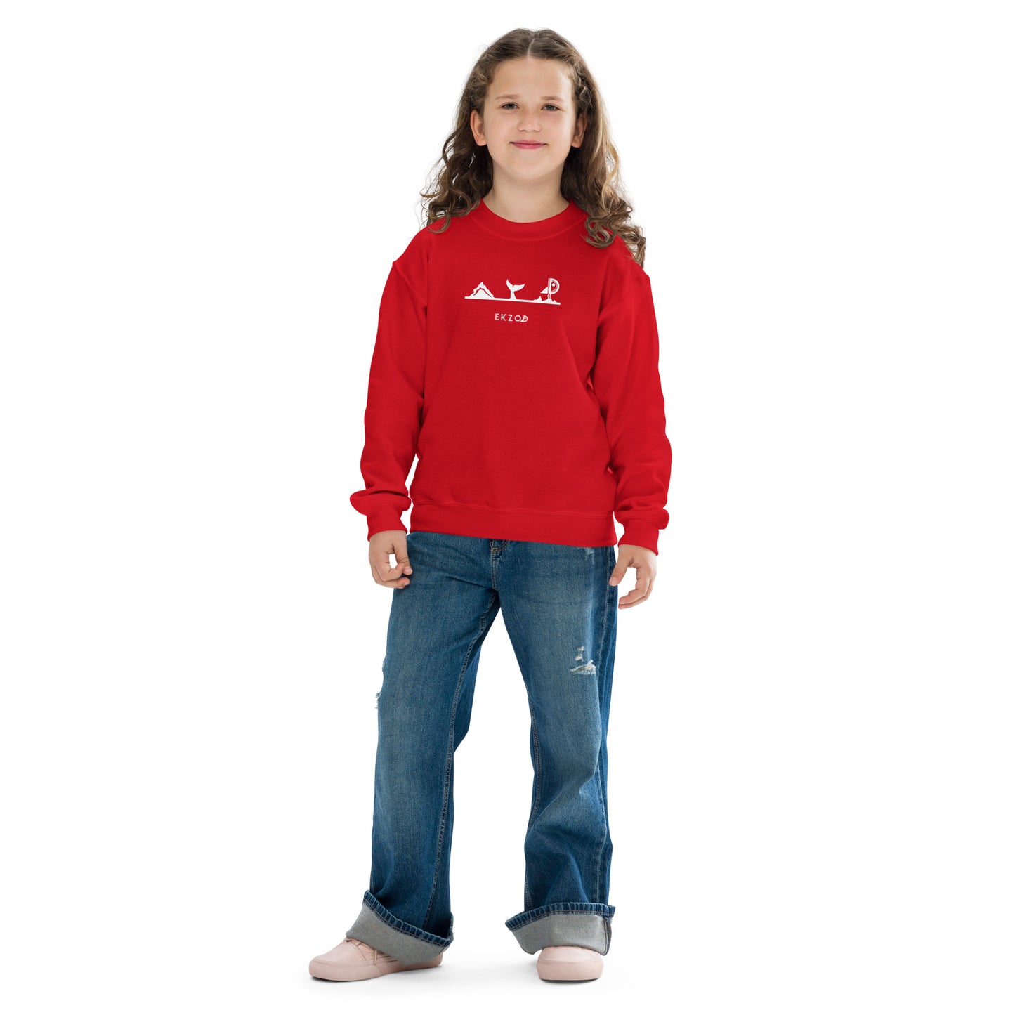 Red sweatshirt for children aged 8/16