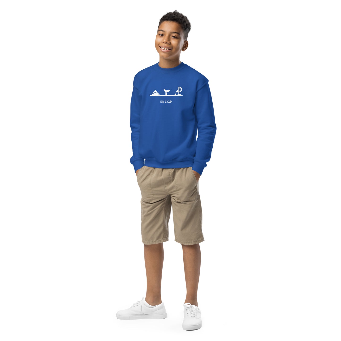 Blue sweatshirt for children aged 8/16