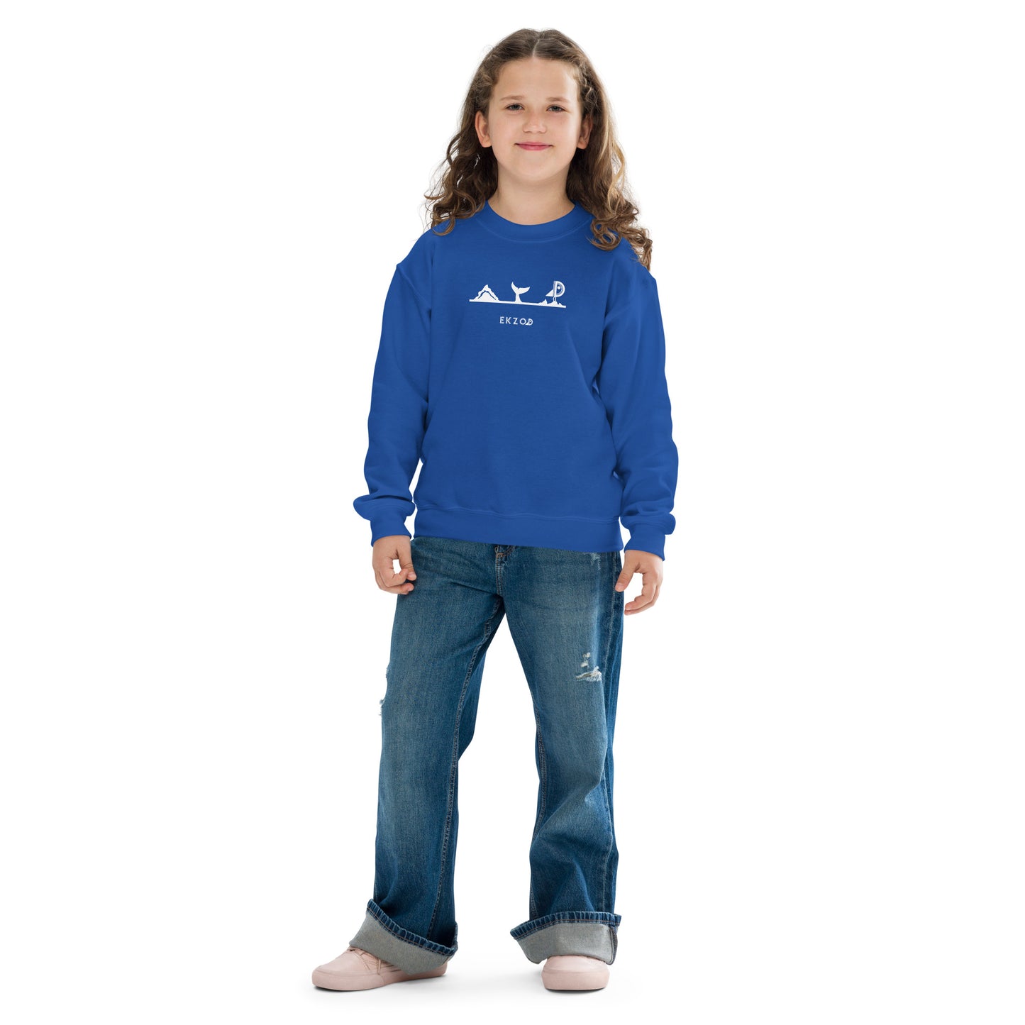 Blue sweatshirt for children aged 8/16