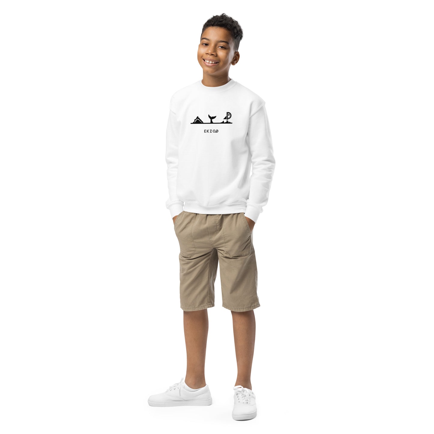 White sweatshirt for children aged 8/16