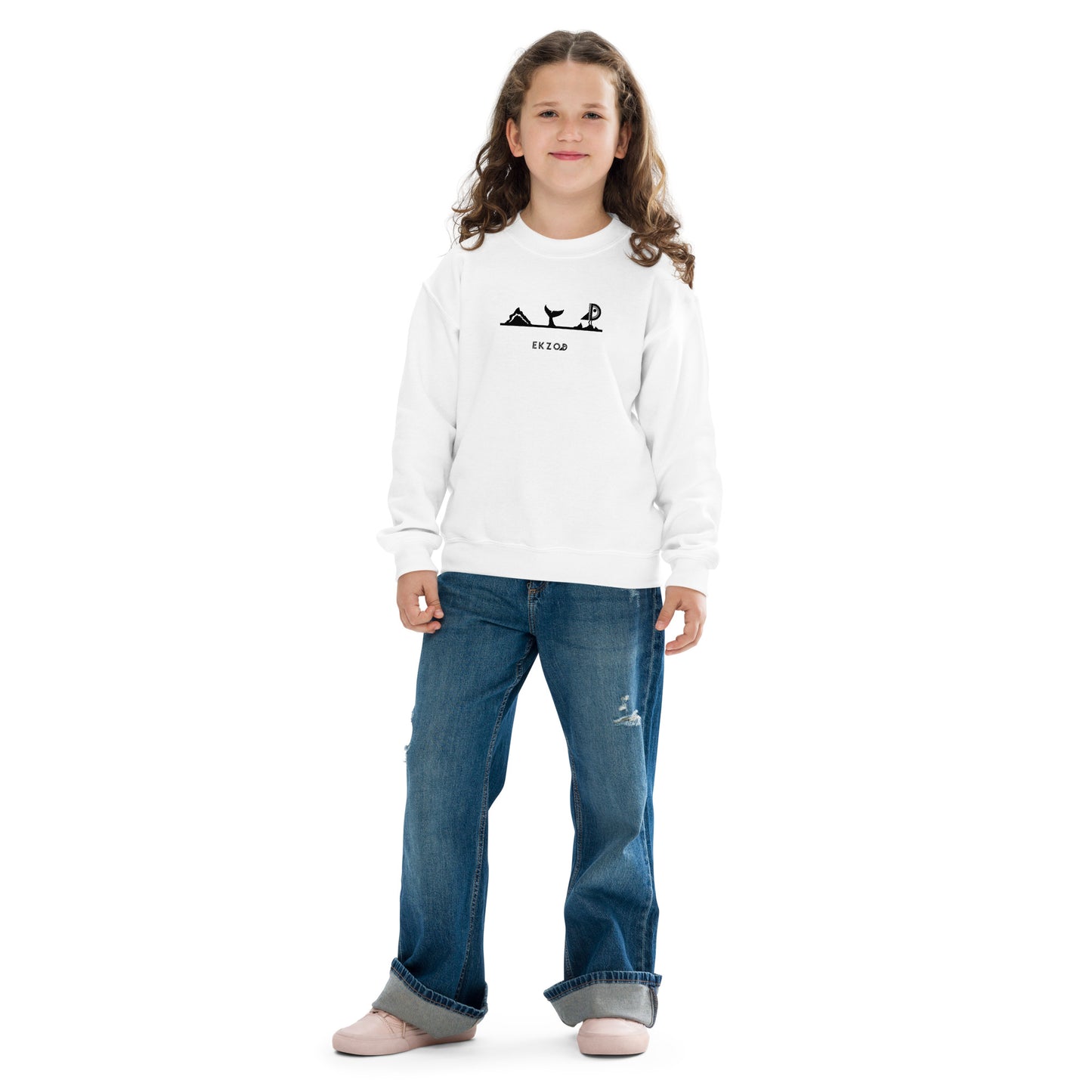 White sweatshirt for children aged 8/16