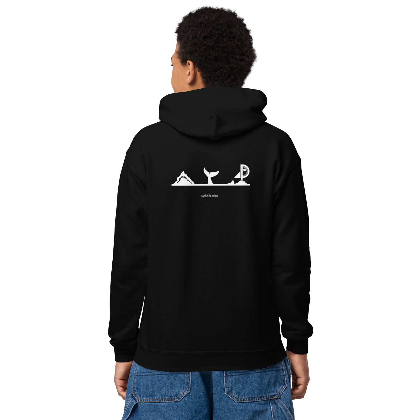 Premium hoodie with black embroidery, 8/16 years