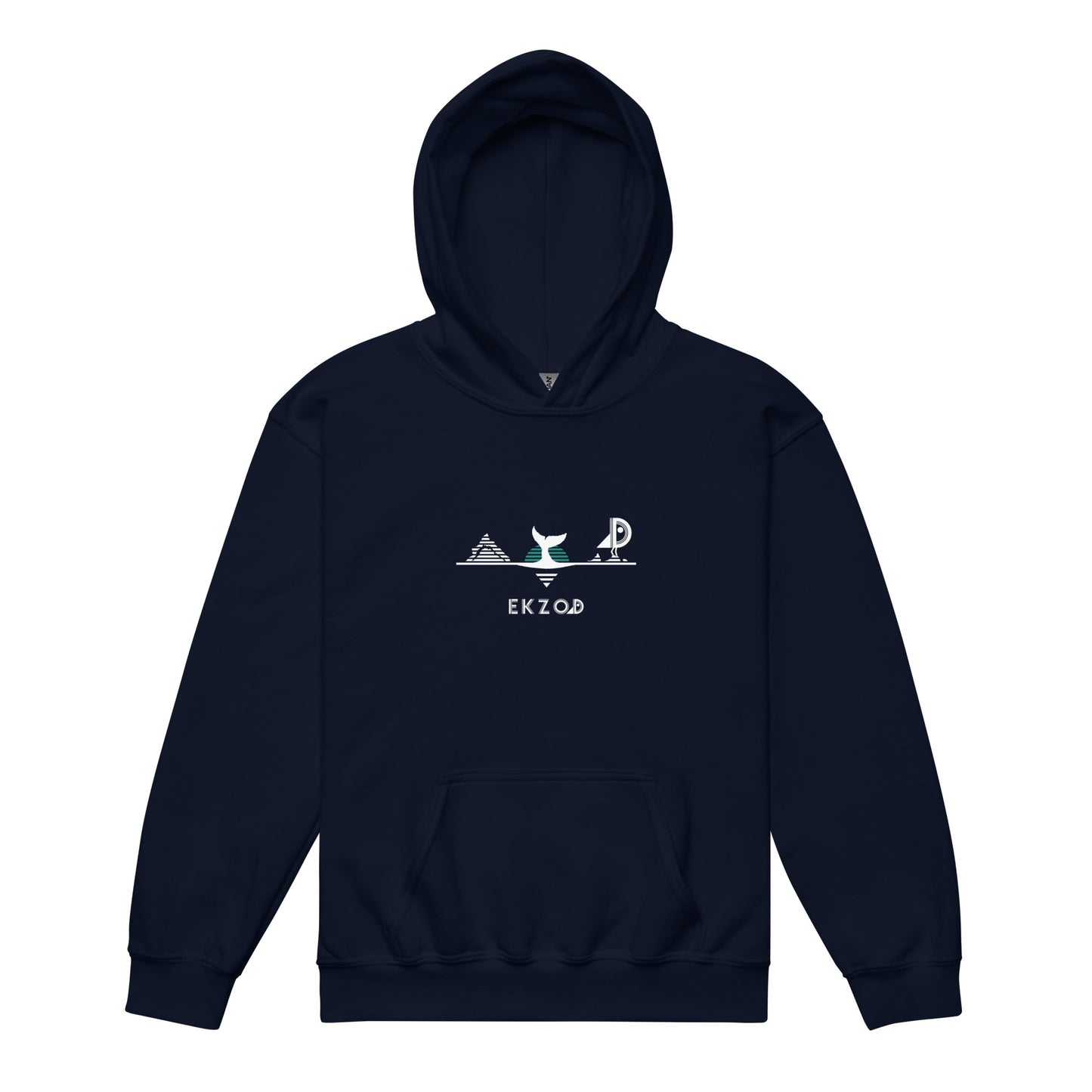 Navy blue Whale hoodie for children, 8/16 years old