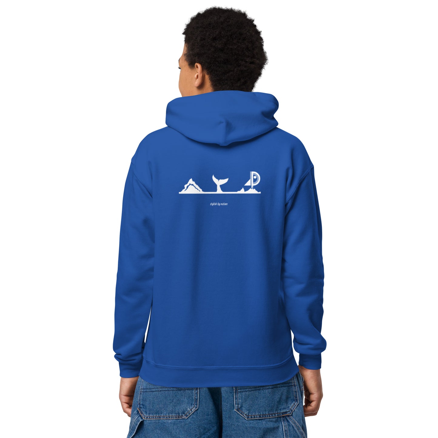 Hoodie Premium avec broderie bleu roi 8/16 ans